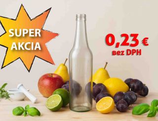 Túto fľašu máme pre Vás za super nízku cenu 0,23 € bez DPH a navyše na celú paletu platí DOPRAVA ZDARMA. Fľaša je vhodná...