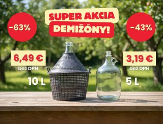 Toto sú objemy demižónov, ktoré ľudia od nás najčastejšie pýtajú 🏺📏. Preto sme na ne vyčarovali úplne úžasnú cenu ✨💰....